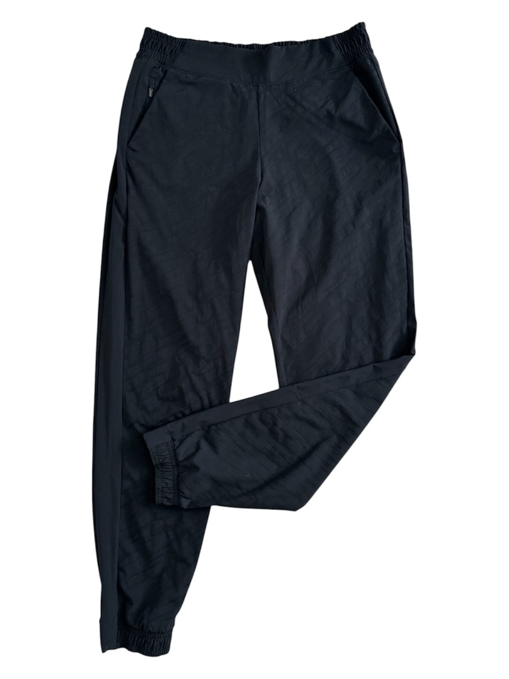 Athleta Women’s Brooklyn Textured Black Track Joggers Size 10